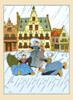 Three Dutch maids slip and fall in the rain infront of a home built in 1582. Poster Print by Maud & Miska Petersham - Item # VARBLL0587410450