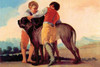 Two boys with a giant Mastiff Poster Print by Francisco  Goya - Item # VARBLL0587263997