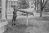 Soldier Plays his bugle into a huge megaphone at Fort Totten, Bayside Queens New York Poster Print by unknown - Item # VARBLL058745800L