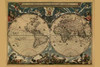 Two Hemispheres shown in circles and surrounded with Illustration Poster Print by J. Blaeu - Item # VARBLL0587236809