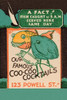 Matchbook covers bore many designs from advertising to mementos.  This cover was for a cocktail restaurant and featured a clam and fish mixing drinks. Poster Print by unknown - Item # VARBLL0587260696