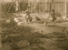 Two African American children feeding chickens in a fenced-in yard Poster Print - Item # VARBLL0587634405