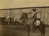 William Henry Jackson "In The Corral. The Lariat" - Mounted Cowboy In Fringed Leather Chaps Twirling His Lariat. Barn With Steers/ Calves Poster Print - Item # VARBLL0587402628 William Henry Jackson "In The Corral. The Lariat" - Mounted Cowboy In Fringed Leather Chaps Twirling His Lariat. Barn With Steers/ Calves Poster Print - Item # VARBLL0587402628