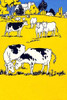 Cows graze in a meadow. Poster Print by Margaret Hoopes