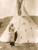 Dakota man standing outside tipi gazing upward. Poster Print - Item # VARBLL058746898L