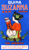 Vintage bottle label for a Spanish wine showing a woman holding up a wine goblet. Poster Print by unknown - Item # VARBLL0587355921