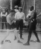 Jack Johnson, Heavyweight Champion of the World in Traiing Camp and Sparring with Cutler prior to his match against Jeffries in San Francisco Poster Print - Item # VARBLL058746376L