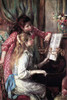 Two teenage girls examine the music score on the piano, one seated and one standing Poster Print by Pierre-August  Renoir - Item # VARBLL0587255218