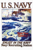 Poster showing a line of battleships at sea. Poster Print by Henry Reuterdahl - Item # VARBLL058722116x