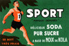 Early soda label from France showing a marathon runner.  Early drinks such as soda originated as medicines. Poster Print by unknown - Item # VARBLL0587341092