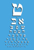 Imagine a Jewish immigrant who knows no English reading what was a backwards "E". No way.  The chart had to be printed in Hebrew Characters so the Jew could say what he saw. Poster Print by unknown - Item # VARBLL0587005297