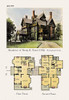 American Architecture of the Victorian Period with an illustration of the home's exterior and a two floor architectural plan and layout Poster Print by unknown - Item # VARBLL0587027959