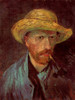 Vincent Van Gogh with Straw Hat and Pipe Poster Print - Item # VARBLL058750347L