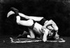Photographic postcard from the Soviet Union showing the ideal male body shape through the poses of Russian wrestlers. Poster Print by unknown - Item # VARBLL0587036575