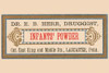 A pharmacy label for an infant powder from Dr. E.B. Herr Druggists in Lancaster Pennsylvania. Poster Print by unknown - Item # VARBLL058726800x