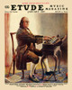 Cover art from the January 1927 edition of Etude magazine showing Benjamin Franklin playing his invention, the glas armonica. Poster Print by A.F. - Item # VARBLL0587435895