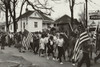 Participants, some carrying American flags, marching in the civil rights march from Selma to Montgomery, Alabama in 1965 Poster Print - Item # VARBLL0587632577