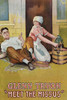 Young Couple on Floor, she has scrubbing brush and wash tub with laundry Poster Print by Unknown - Item # VARBLL058762521L