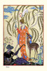 A person girl is serenaded by a musician poet and pets a doe while she holds a bottle of perfume Poster Print by George  Barbier - Item # VARBLL0587288337