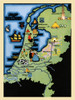 A children's illustrated map of Holland Poster Print by Maud & Miska Petersham - Item # VARBLL0587410965