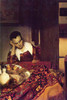A young woman asleep at a table in a Dutch home with an oriental carpet as a table cloth Poster Print by Johannes  Vermeer - Item # VARBLL0587263245