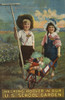 Two Children, the boy with a wooden rake and the girl holding a wheel barrow full of fruits and vegetables Poster Print - Item # VARBLL058759751L Two Children, the boy with a wooden rake and the girl holding a wheel barrow full of fruits and vegetables Poster Print - Item # VARBLL058759751L