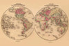 World Map with Two spheres Poster Print by A.J.  Johnson - Item # VARBLL0587236736