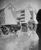 Beach at Scheveningen with dressing cabins in Hollandnear the Hague Poster Print - Item # VARBLL058750058L