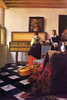 A music teacher stands beside his female pupil at a spinet Poster Print by Johannes  Vermeer - Item # VARBLL0587263504