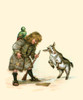 Children's book illustration of a young Robinson Crusoe finding a Footprint Poster Print by unknown - Item # VARBLL0587431717