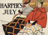 A man and woman sit with blankets covering their legs. Poster Print by  Edward Penfield - Item # VARBLL0587414383