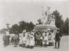 Group of school children in front of statue of George Washington, Washington, D.C. Poster Print - Item # VARBLL0587635037