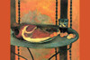 Still life of a ham with peppers on a plate and a grass Poster Print by Paul  Gauguin - Item # VARBLL0587260106