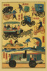 variety of vehicles, including rickshaws, a coach, a hand-drawn cart, wheeled devices powered by hands and feet, paddleboats, and some type of train. Poster Print by unknown - Item # VARBLL0587235179