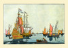 Many ship at anchor watched over by two Ducth warships. Poster Print by Maud & Miska Petersham - Item # VARBLL0587410388