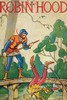 The cover of a book extolling the adventures of Robin Hood featuring the duel on the bridge by quarterstaff. Poster Print - Item # VARBLL0587259256