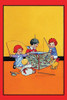 The original box art for a victorian kids game where children fish for paper fish with magnets. Poster Print by unknown - Item # VARBLL0587281316