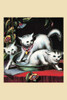 Three kittens jump up as something frightened them. Poster Print by unknown - Item # VARBLL0587263695