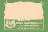 A blank pharmacy label from the New Orleans' Max Samson pharmacy.  This labels were generic for medications made on site as per a doctor's prescription. Poster Print by unknown - Item # VARBLL0587268360