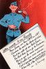 French postcard with a soldier drinking a cup of hot chicoree.  Chicoree was a plant substitute for coffee beans when coffee was scarce. Poster Print by unknown - Item # VARBLL0587342927