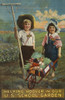 public service poster showing two bare-foot children with a wheelbarrow full of vegetables. Poster Print - Item # VARBLL058748191L