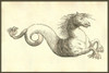 Renaissance woodcut of a sea horse.  From the 1642 book Monstrorum Historia by Ulisse Aldrovandi .   He is considered the founder of modern Natural History. Poster Print by Ulisse Aldrovandi - Item # VARBLL0587417757