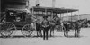 Quanah Parker's, Stage Coach Ca. 1890's -Street Scene, With Comanche Indian Leader Quanah Parker Standing Next To His Stagecoach, With And Indian Driver And Appears To Be Indian Child In Coach. Poster Print - Item # VARBLL0587404213