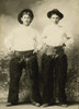 Two Cowboys Wearing Black Wooly Chaps Ca 1890S. Unknown Photographer Has Taken A Photograph Of Two Young Cowboys In His Studio; They Are Wearing Cowboy Hats, Boots, Shirts And Great Wooly Chaps. Poster Print - Item # VARBLL0587401891