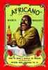 Portuguese label from a bottle of "Africano" liqueur showing a man enjoying a drink. Poster Print by unknown - Item # VARBLL0587381434