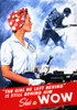Woman ordnance worker poses with a wrench, her man is shown in uniform fighting on the front lines. Poster Print by War Department - Item # VARBLL0587393173