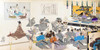 Council of men before the shogun on throne Poster Print by Chikanobu - Item # VARBLL0587649259