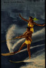 A postcard from Florida showing a pair of water skiers doing a trick. Poster Print by unknown - Item # VARBLL0587326131