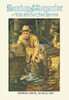 Cover to the Sunday Magazine of the Detroit Free press from June 22, 1923.  An angler is netting his catch, a trout, valiantly trying to escape. Poster Print by unknown - Item # VARBLL0587023244