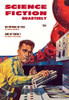 Science Fiction Quarterly magazine cover from May 1956.  Shows a man planting explosives on a computer panel, is he "one of them?" Poster Print by Ed Emshwiller - Item # VARBLL0587030372